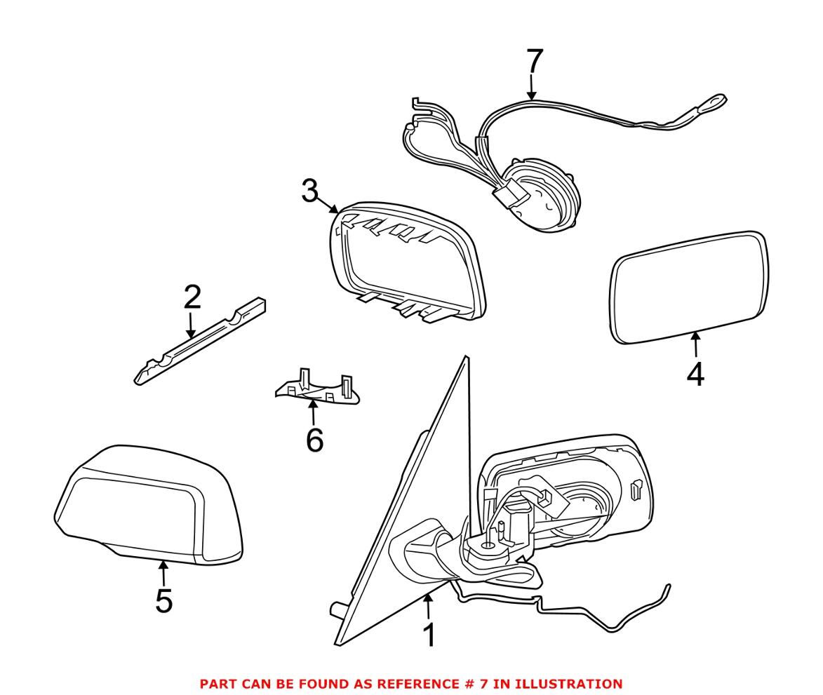 Side Mirror Motor - Driver Side (w/o Memory)